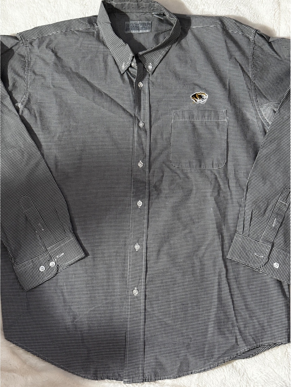 Campus Specialties Men's XXL Mizzou Button-Up Shirt with Embr